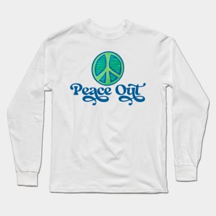 Peace Out Peace Symbol Long Sleeve T-Shirt